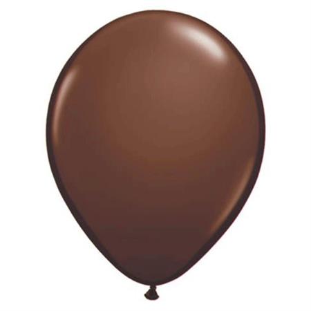 Globos lisos marron chocolate 10u